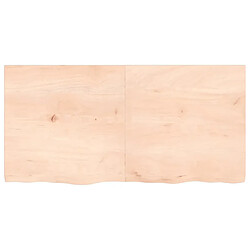 Avis vidaXL Étagère murale 120x60x(2-4) cm bois de chêne massif non traité