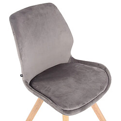 Non Lot de 2 chaises Luna velours pas cher