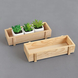 Wewoo Pots de fleurs succulentes en bois brut Accueil Boîte de rangement pour plantes de balcons Longues boîtes