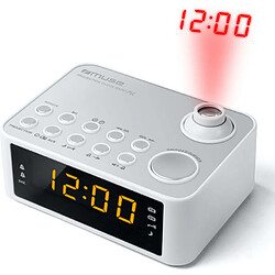 Radio-réveil avec projecteur blanc - m178pw - MUSE
