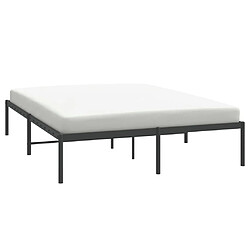 Avis Maison Chic Lit adulte - Lit simple Cadre de lit,Structure du lit Contemporain métal noir 140x200 cm -MN30097