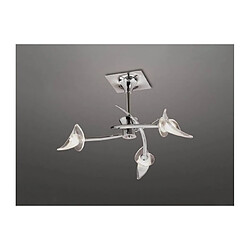 Luminaire Center Semi Plafonnier Flavia rond 3 Ampoules G9, chrome poli