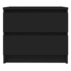 Avis vidaXL Tables de chevet 2 pcs Noir 50x39x43,5 cm Aggloméré