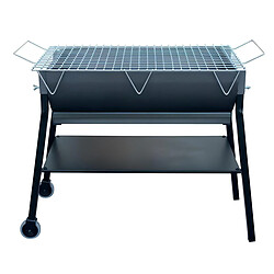 Visiodirect Barbecue rotissoire en Zinc coloris Gris - 87 x 28 x 50 x 82 cm 