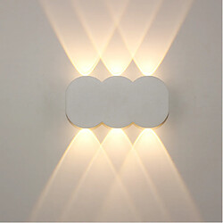 Stoex Applique Murale Minimaliste D'Intérieur Lampe Murale Led 6W Blanche, Applique Murale Moderne Pour Escalier, Chambre À Coucher, Salon (Blanc Chaud)