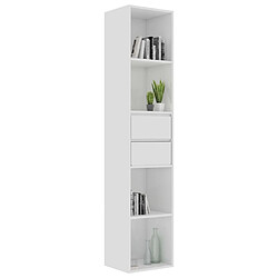 Avis Maison Chic Bibliothèque - Armoire de livres Blanc brillant 36x30x171 cm Aggloméré -GKD36121