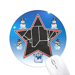 Universal Origa Bear Geometric Shape Snowman Mouse Pad Round Star Mat