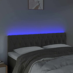 Avis Maison Chic Tête de lit scandinave à LED,meuble de chambre Gris foncé 160x7x78/88 cm Velours -MN92906