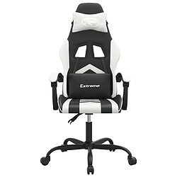 Avis vidaXL Chaise de jeu Noir et blanc Similicuir