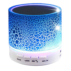 Yonis Mini Enceinte Bluetooth Portable Avec Lumière LED Et Micro Intégré Enceinte Bluetooth Portable LED Lumineuse Mains-Libres Carte TF 32GB Bleu YONIS