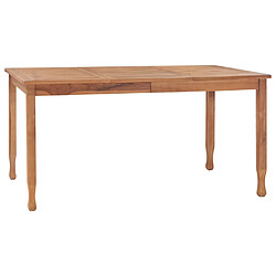 vidaXL Table à dîner de jardin 150x90x75 cm Bois de teck massif