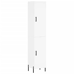 vidaXL Buffet haut Blanc 34,5x34x180 cm Bois d'ingénierie