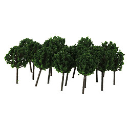 Modèle Train Lot 50pcs Arbres Modèle De Train Paysage Vert Foncé 1: 300