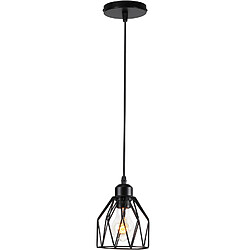 Stoex Plafonnier Vintage Suspension Luminaire Moderne E27 Suspension Lustre Rétro Lustre en Métal (Noir) Pour Couloir, Chambre À Coucher, Cuisine