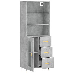 Acheter Maison Chic Buffet,Meuble de Rangement,commode pour salon,Cuisine Gris béton 69,5x34x180 cm Bois d'ingénierie -MN12612