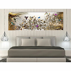 Paris Prix Tableau Imprimé Hummingbirds Dance Gold Narrow 40 x 120 cm