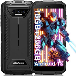 NC Telephone portable DOOGEE S41MAX 5.5 pouces 6300mAh Robuste Smartphone 16+256Go Android 13-NFC-déblocage du visage-13+8MP - Noir