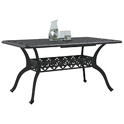 Avis vidaXL Table de jardin noir 150x90x72 cm aluminium coulé