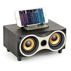 Wewoo Enceinte Bluetooth X6 Portable Haut-parleurs sans fil en bois Subwoofer Stero Radio FM Desktop 