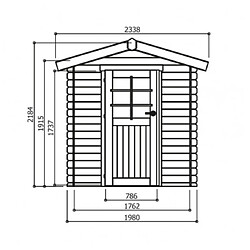 SOLID SUPERIA Essen Abri de Jardin en bois 198x198x218cm