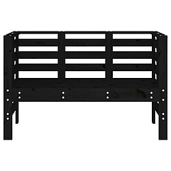 Acheter Maison Chic Banc de jardin | Banquette de jardin | Chaise Relax noir 111,5x53x71 cm bois massif de pin -MN21905