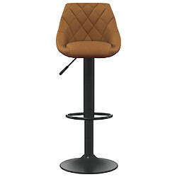 Avis vidaXL Tabourets de bar lot de 2 marron velours