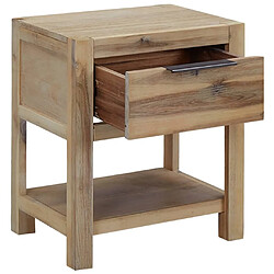 Maison Chic Table de chevet avec tiroir, Table de Nuit 40x30x48 cm Bois d'acacia solide