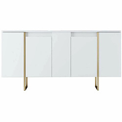 Acheter Hanah Home Buffet en aggloméré pieds en métal Luxe blanc et doré.