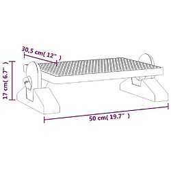 vidaXL Repose-pieds Noir 50x30,5x17 cm pas cher