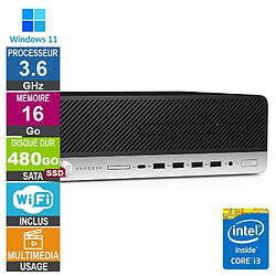 PC HP 600 G4 SFF i3-8100 3.60GHz 16Go/480Go SSD Wifi W11