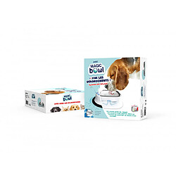 Venteo - Gamelle pour animaux - MAGIC BOWL™ - pour chiens et chats – Blanc - Adulte - Anti débordement 1.5L