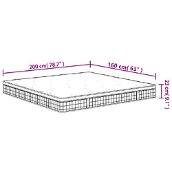 vidaXL Matelas à ressorts bonnell moyen 160x200 cm pas cher