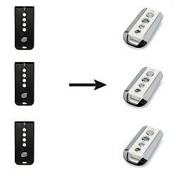 Lot de 3 Télécommandes Extel Atem 5 (Remplacé par Avidsen)