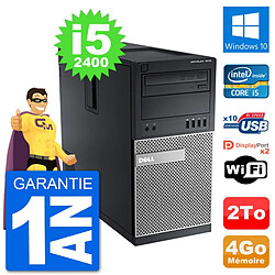 PC Tour Dell 7010 Intel Core i5-2400 RAM 4Go Disque Dur 2To Windows 10 Wifi · Occasion 