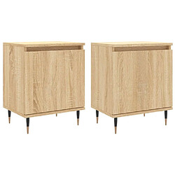 Maison Chic Tables de chevet 2pcs - Table basse Table de nuit - chêne sonoma 40x30x50cm bois d'ingénierie -MN62156