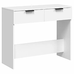 vidaXL Table console Blanc 90x36x75 cm Bois d'ingénierie