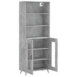 Acheter Maison Chic Buffet,Meuble de Rangement,commode pour salon,Cuisine Gris béton 69,5x34x180 cm Bois d'ingénierie -MN31348