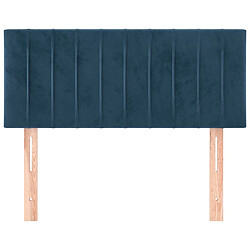 Avis Maison Chic Tête de lit moderne pour chambre - Décoration de lit Bleu foncé 80x5x78/88 cm Velours -MN12004