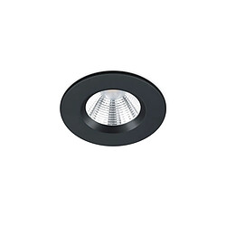 Lumière Downlight encastrable rond moderne noir mat 3000K IP65