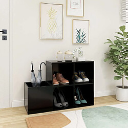 Avis Maison Chic Armoire à Chaussures d'entrée,Meuble de Rangement à Chaussures Noir 105x35,5x70 cm Aggloméré -MN41814