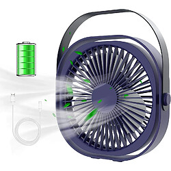 Elixir 1500AH Ventilateur USB, Ventilateur de Table Mini Ventilateur, 3 Vitesse Ventilateur Silencieux, Portable Rechargeable Ventilateur USB, Ventilateur pour Bureau, Voyage, Maison