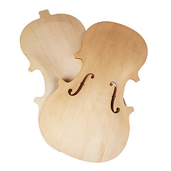 2 pièces de violon avant plaque arrière Solidwood violon non fini DIY pièces 1-8 Panneau en bois de violon