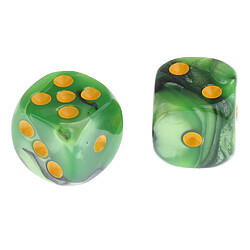 Acheter 30 pièces acrylique 6 faces dice d6 pour le jeu de table de fête bar vert + noir