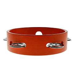 Cloche à tambour en bois pour jouet éducatif pour bébé Kid Early Music rouge