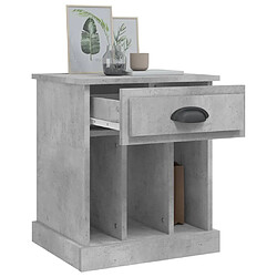 Acheter vidaXL Table de chevet gris béton 43x36x50 cm