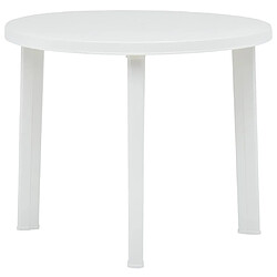 vidaXL Table de jardin Blanc 89 cm Plastique 