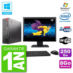 PC Fujitsu Esprimo E520 Ecran 19" G3220 RAM 8Go Disque 250Go Graveur DVD Wifi W7 · Occasion 