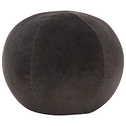 vidaXL Pouf Velours de coton 50 x 35 cm Anthracite