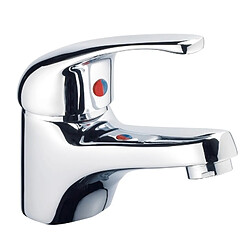 Robinet mitigeur de lavabo en laiton chrome avec système de vidage