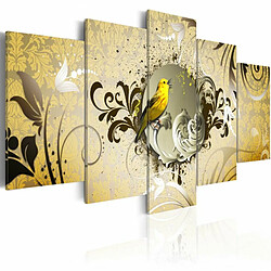 Paris Prix Tableau Imprimé Yellow Bird Singing 100 x 200 cm 